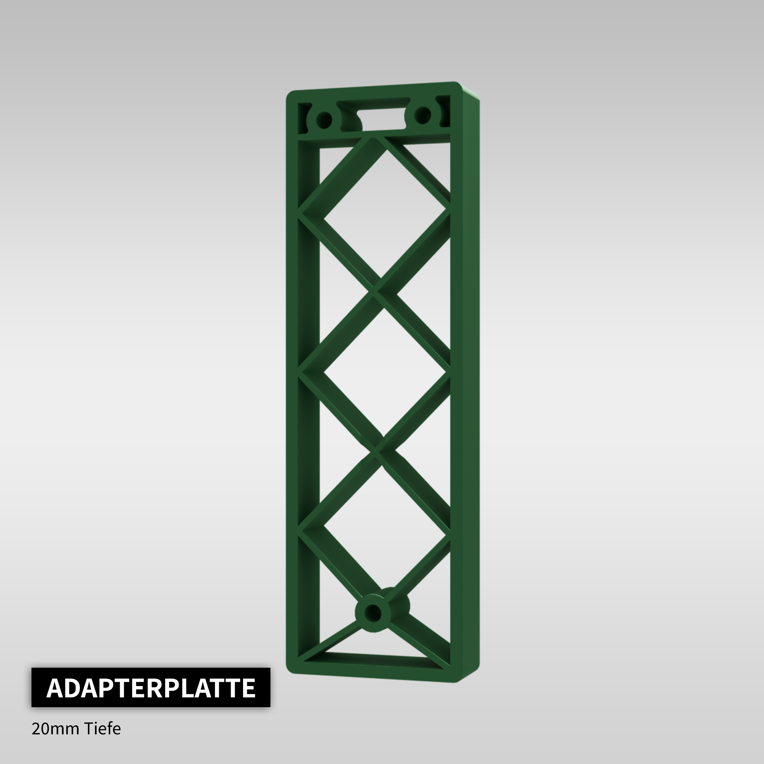 AlertLatch Adapterplatte 20mm Tiefe (EHTW-APP020) – Seitenansicht