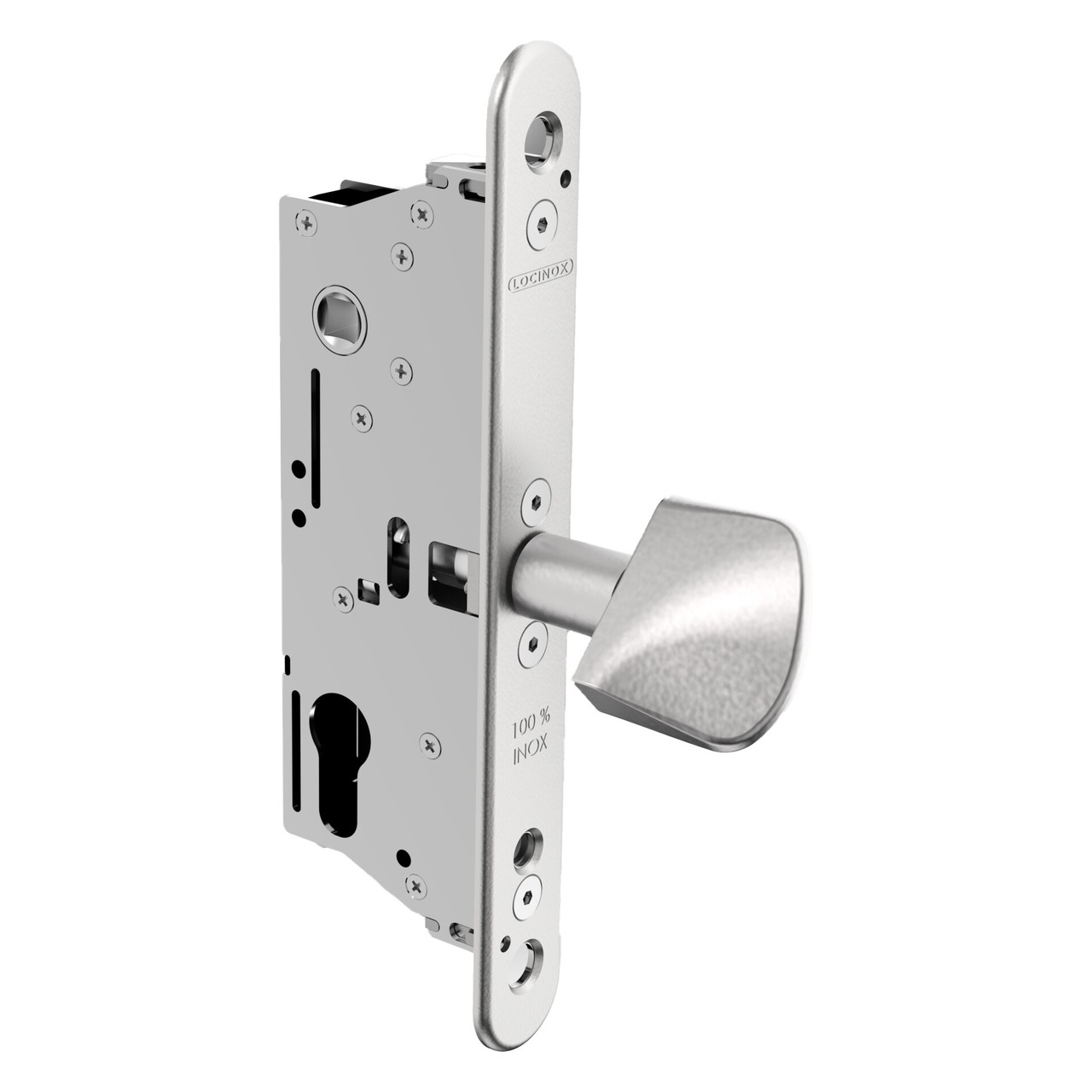 Locinox SIXTYLOCK-LS Einsteckschloss für Schiebetore mit 40 mm Dornmaß und 45 mm Twistfinger