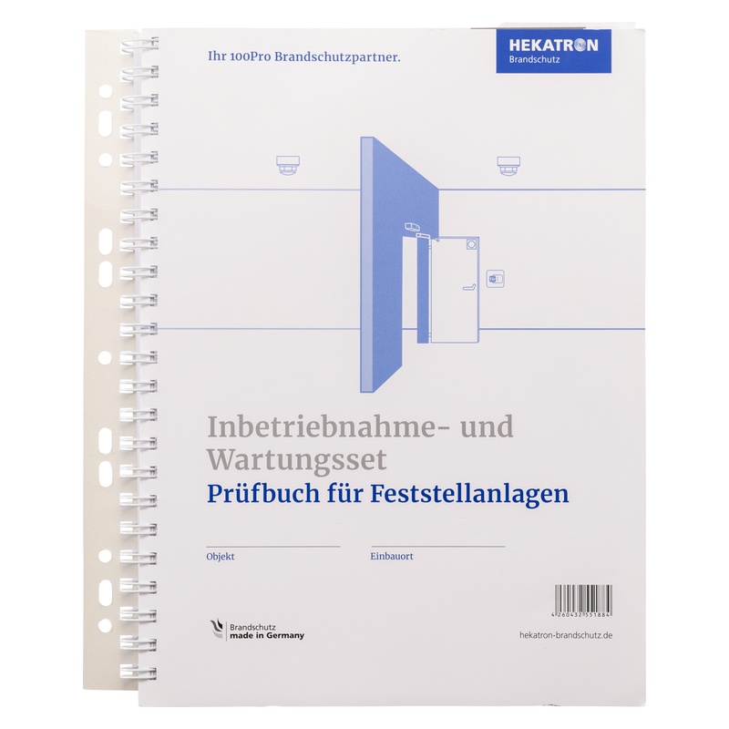 Hekatron IW-Set RS mit Abnahme- und Wartungsprotokollen