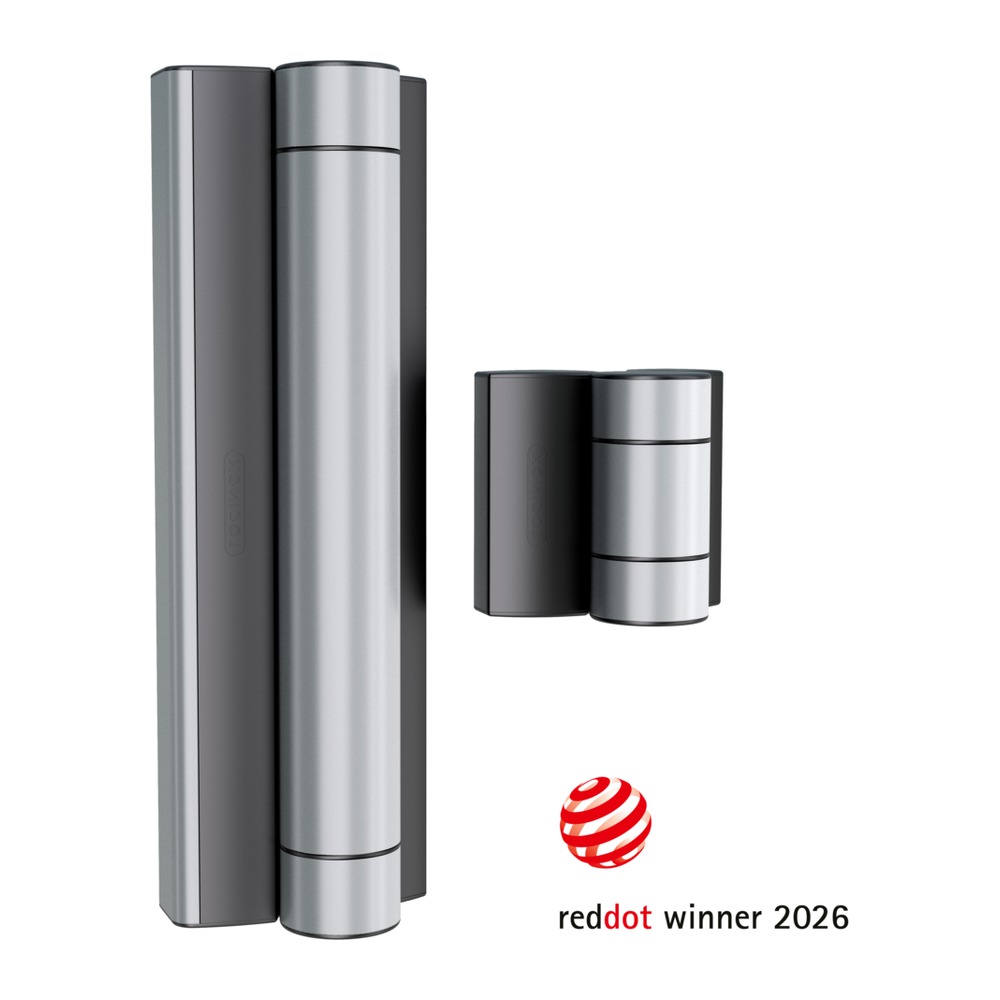 Locinox MAGNUS motorisiertes Torband mit unterem Torband, silber eloxiert