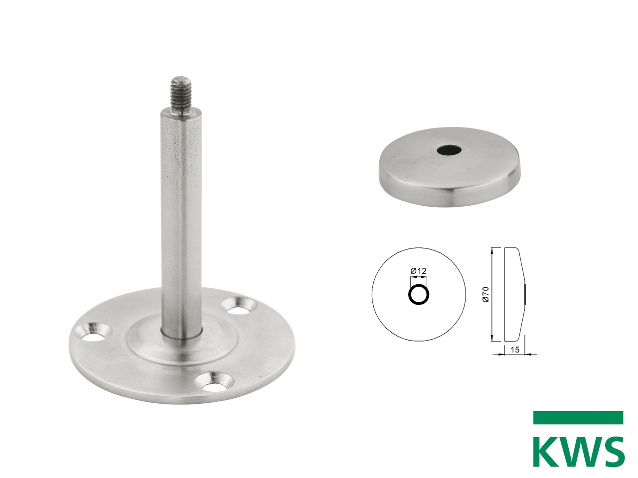 KWS-4617-Handlaufstuetze KWS 4517 Handlaufstütze - flache Auflage