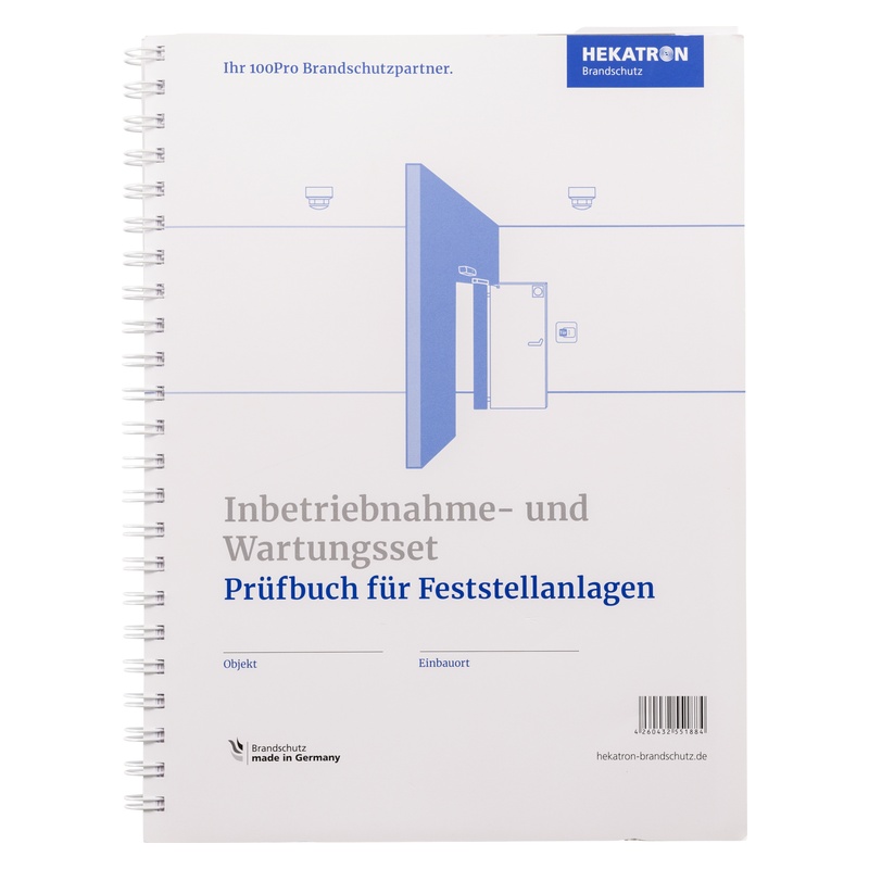 Hekatron IW-Set RS Kontrollbuch und Abnahmeschild