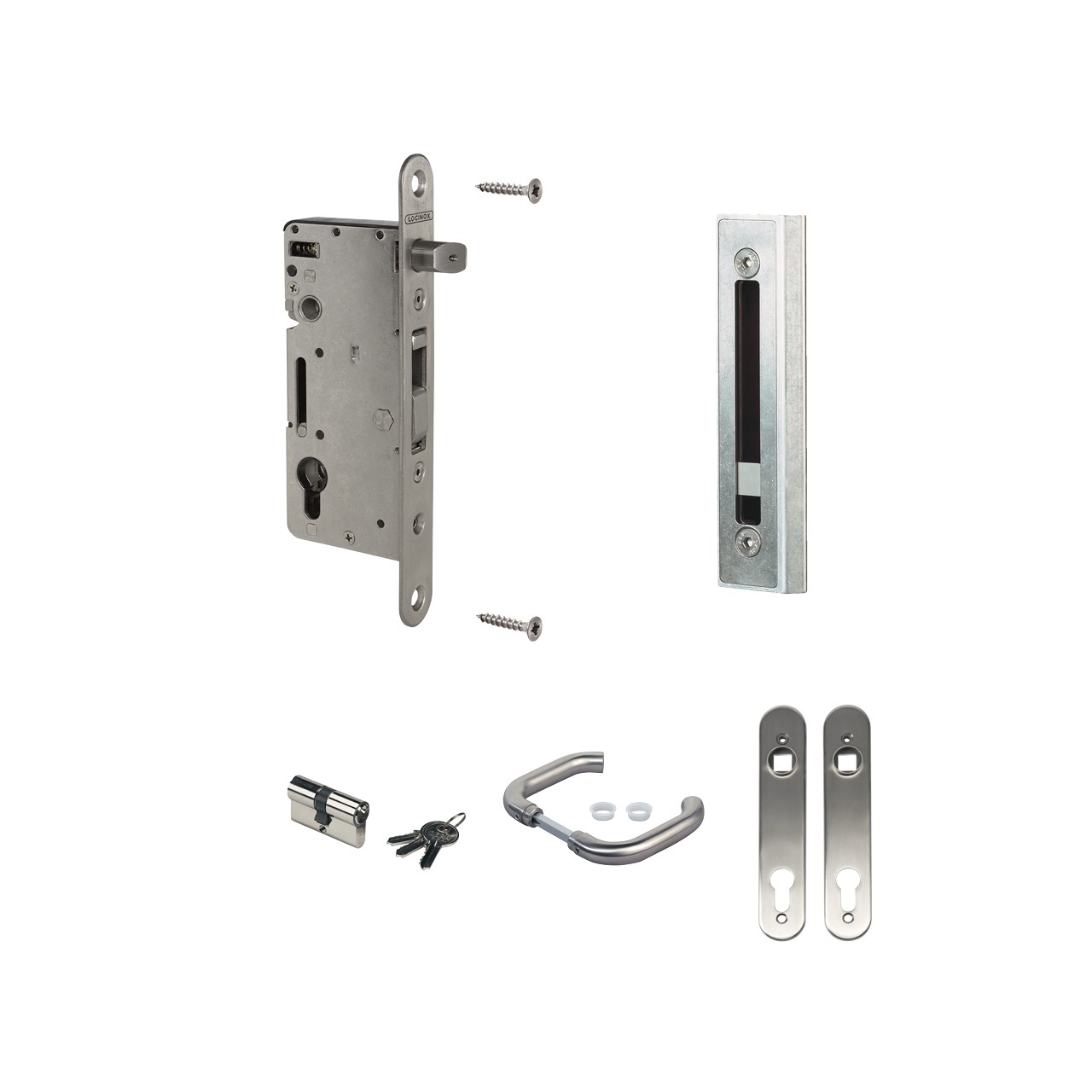 Locinox H-Wood-Set - Einsteckschloss komplett-Set