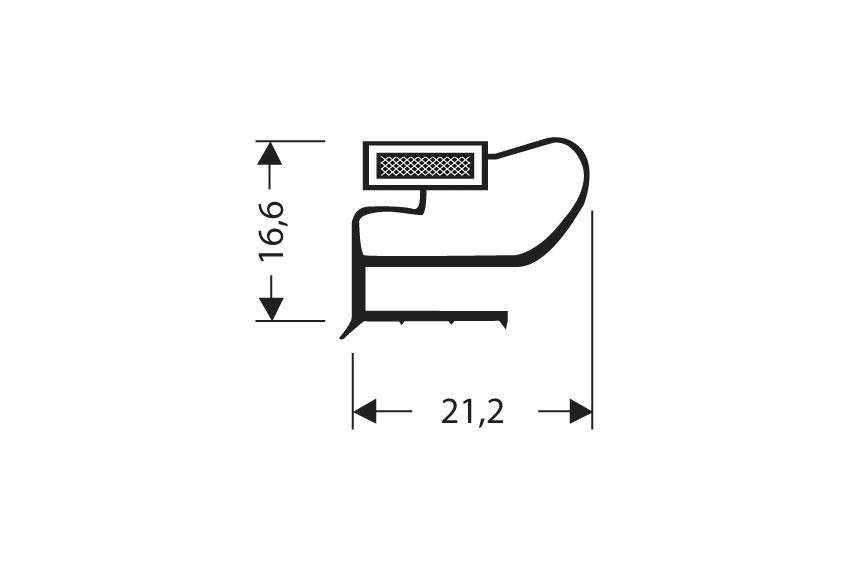 Magnet-Flachprofil JPF-111G Grau