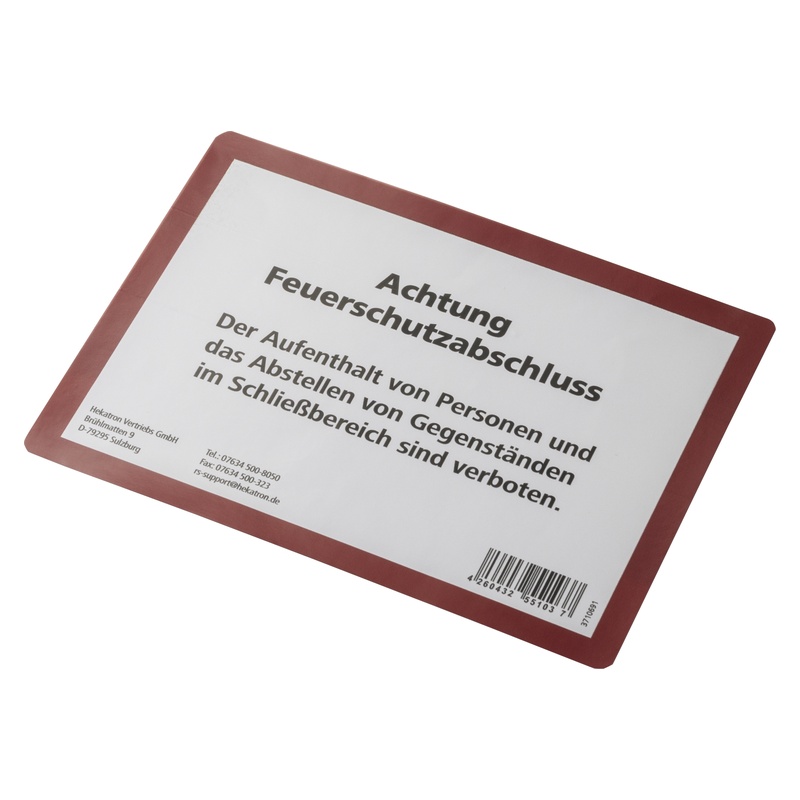 Hekatron Hinweisschild für Feuer- und Rauchschutztüren