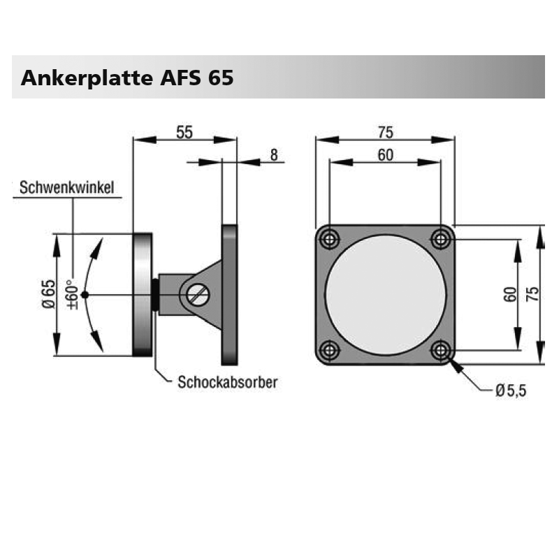 Hekatron AFS 65 - Ankerplatte