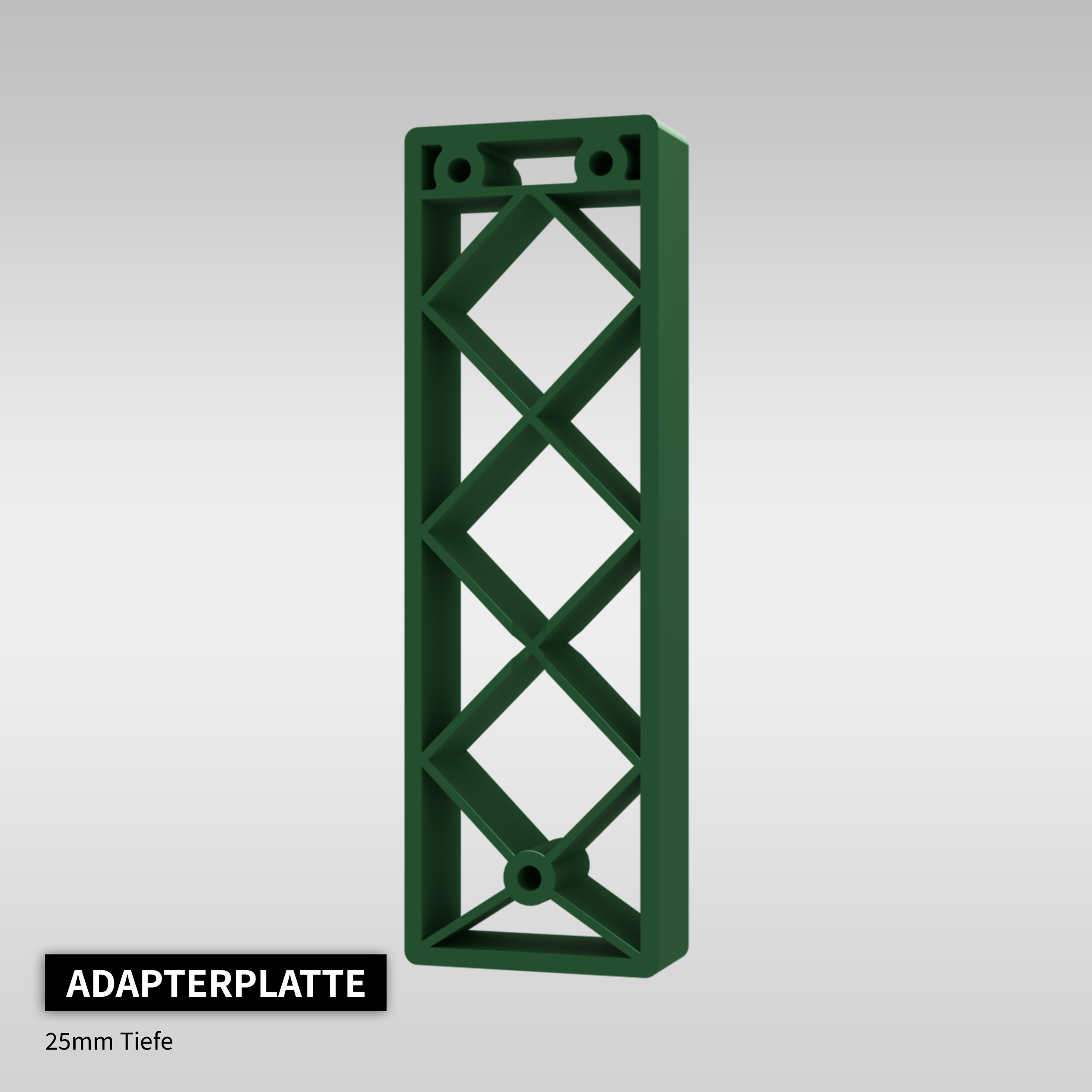 AlertLatch Adapterplatte 25mm Tiefe (EHTW-APP025) – Seitenansicht