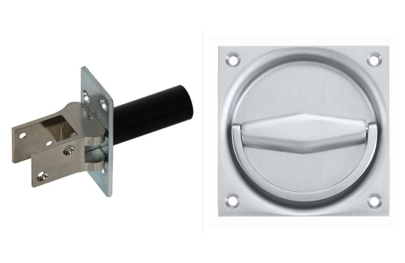 Türbeschläge bei MK-Beschläge – HAWGOOD 4000 E Pendeltürband und KWS 5016 Muschelgriff