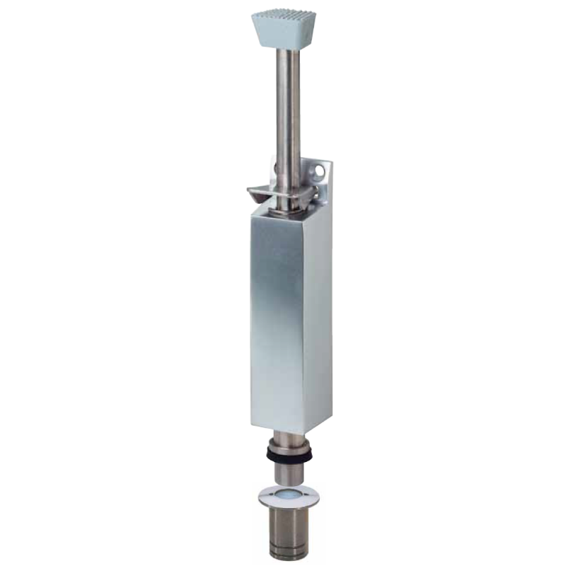 KWS-1040-Tuerfeststeller KWS 1040 Türfeststeller mit Bodenbuchse - 60 mm Hub