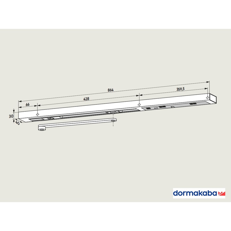 Dorma G-EMR Gleitschiene mit Feststellung 80°-140° – Bild 5