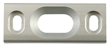 WSS Schließplatte für 10 mm Rundstange, Aluminium silberfarbig eloxiert