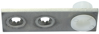 WSS Stangenführung unten mit Kunststoffbuchse für 10 mm Rundstange, Edelstahl V2A blank