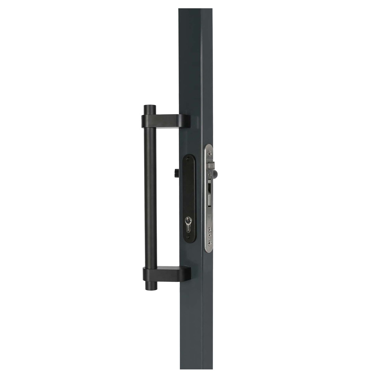 Locinox BAR-A-300 Aluminium-Drücker 365 mm - gerade, beidseitig, RAL 9005 schwarz – Bild 1