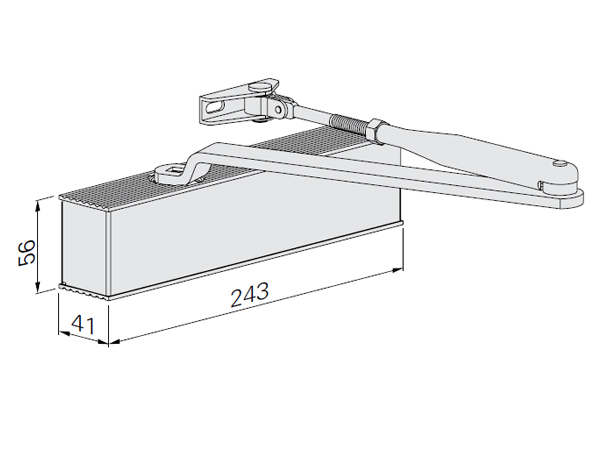 Zeichnung - Gelenkarmtürschließer ECO Newton TS 20