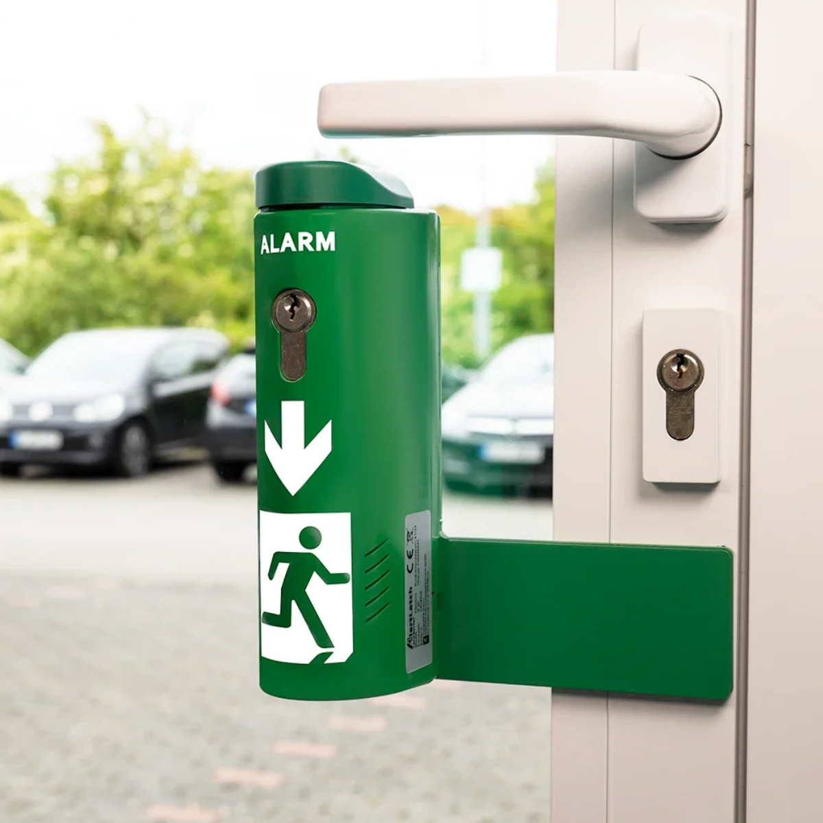 Einhand-Türwächter mit Voralarm - Gleichschließender Zylinder - AlertLatch TWU130