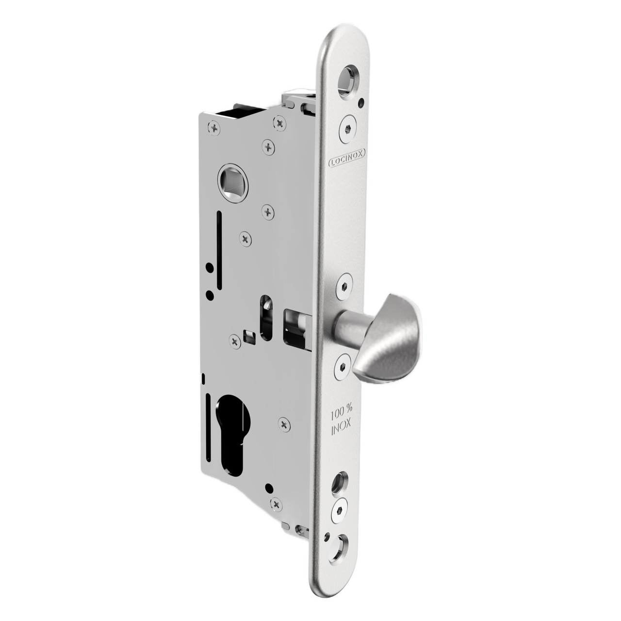 Locinox SIXTYLOCK-S Einsteckschloss für Schiebetore mit 40 mm Dornmaß und 33 mm Twistfinger