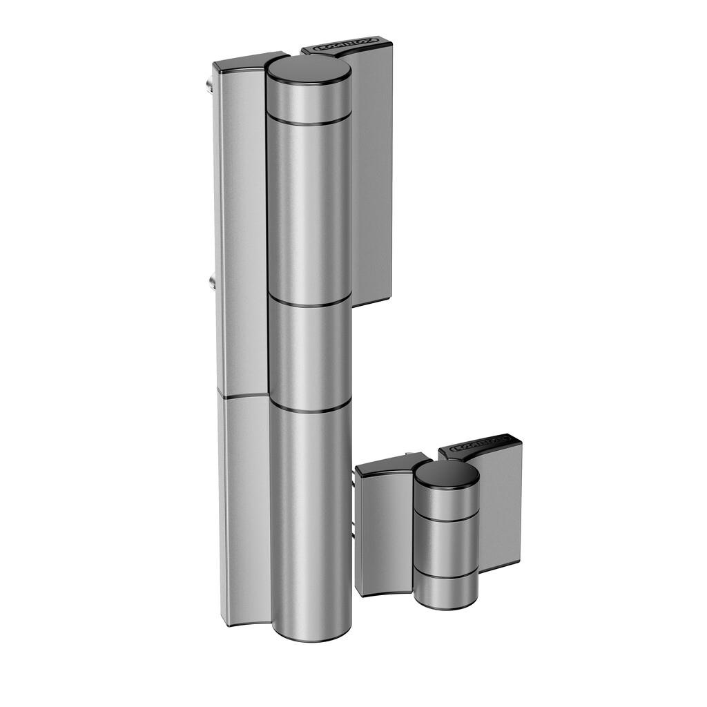 Locinox MAMMOTH180-2 Torschließer + 180°-Torband Silber