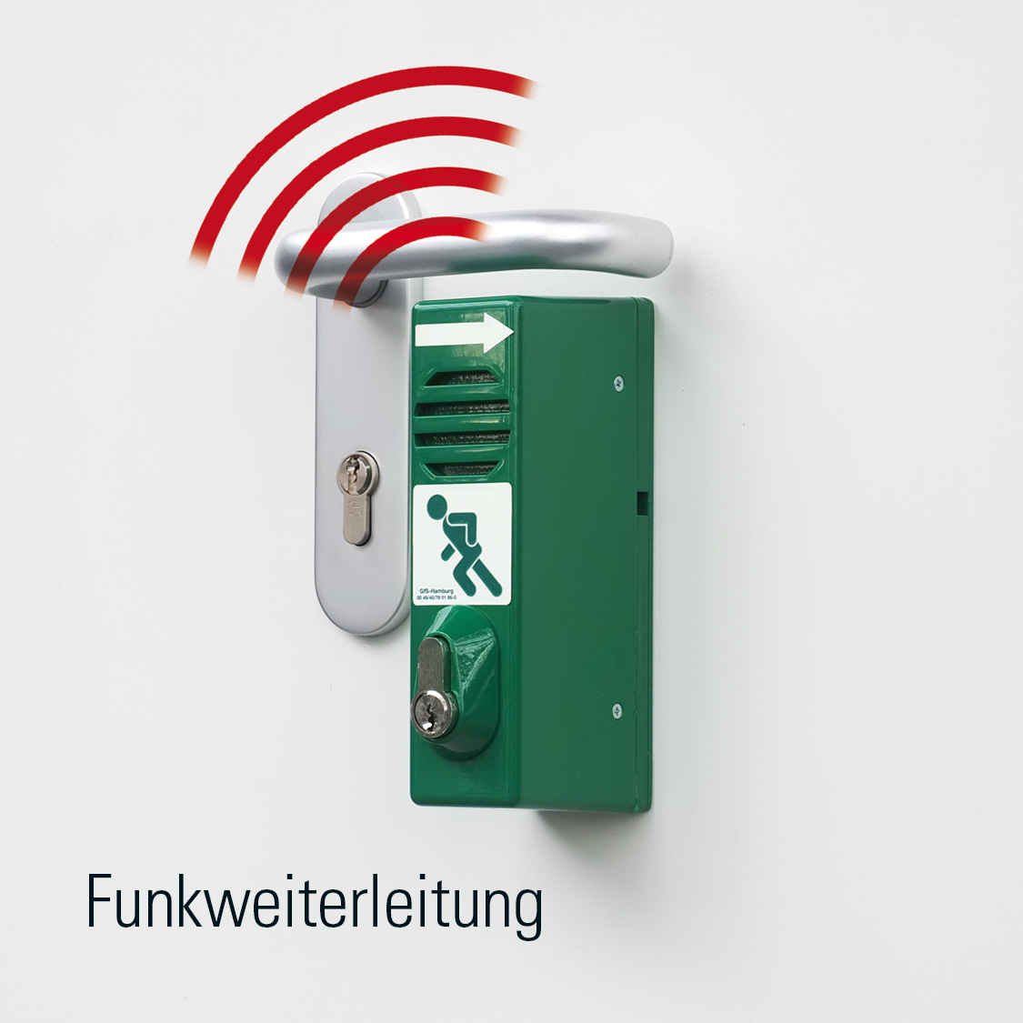 GfS Schwenk-Türwächter – Funkweiterleitung an Empfänger