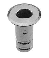 WSS Bodenbuchse für 10 mm Rundstange, Messing galvanisch verzinkt