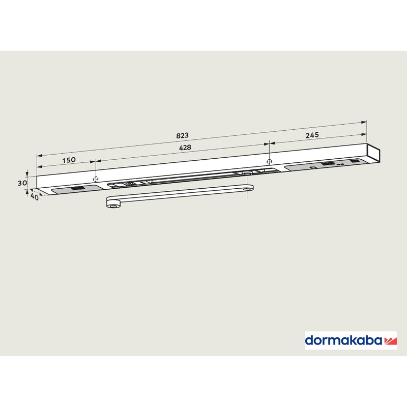 Dorma G-EMR Gleitschiene mit Feststellung 80°-120° – Bild 2
