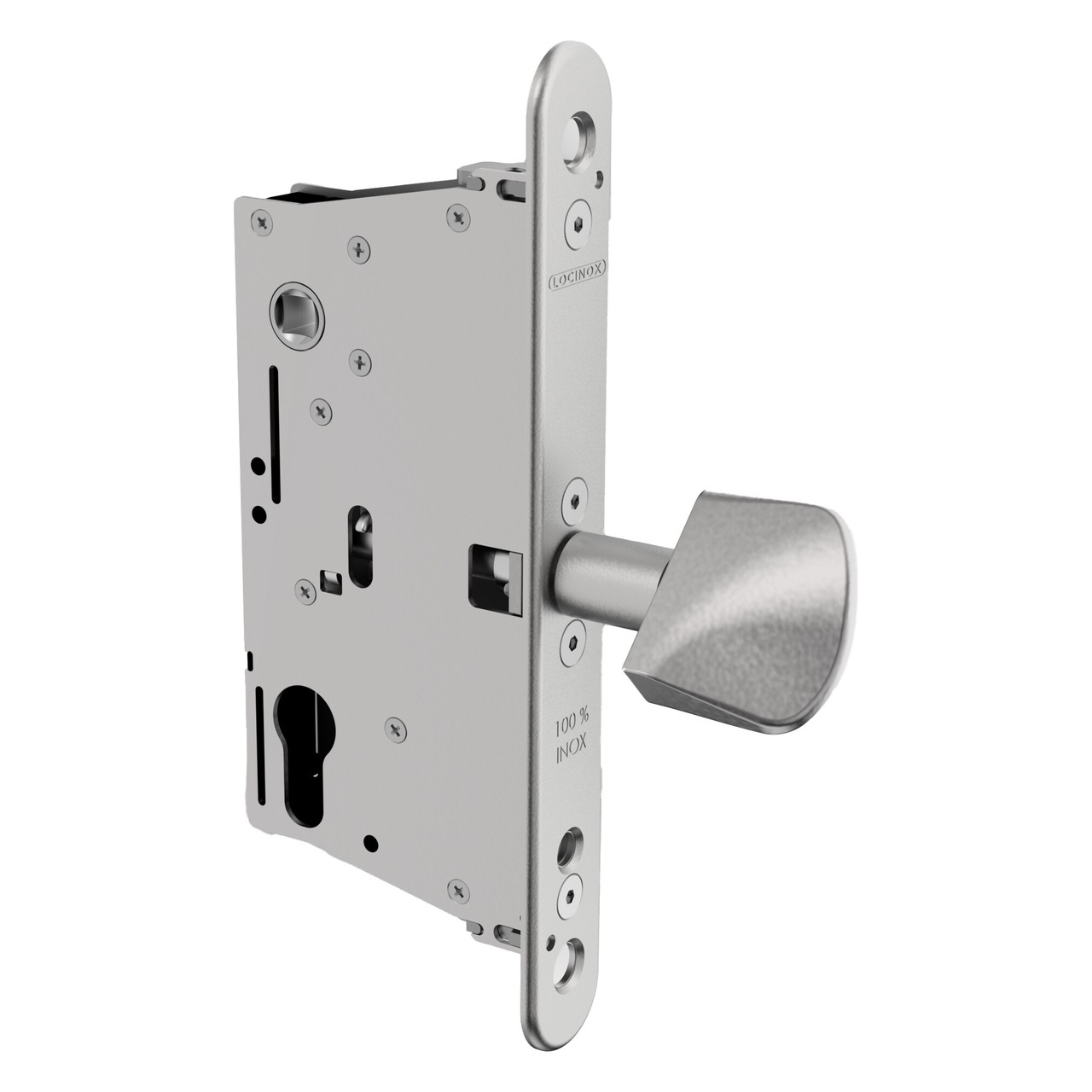 Locinox EIGHTYLOCK-LS Einsteckschloss für Schiebetore mit 60 mm Dornmaß und 45 mm Twistfinger