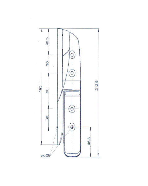 Fermod 473HP Scharnier, steigend, Komposit